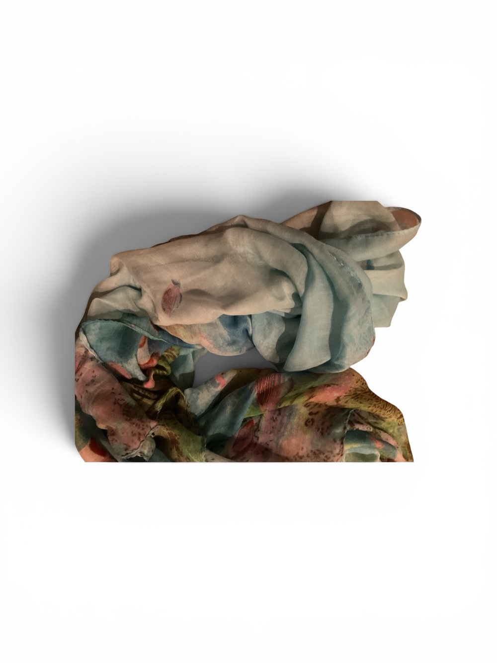 Light Blue Floral Scarf - Women's Accessories - Picture 2 of 2